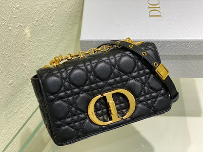 new Edision arrival. The Dior Caro bag is crafted in apricot calfskin and embellished with the signature cannage stitching.