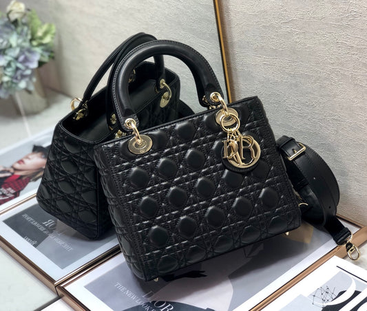 Explosive style 💕Return goods Lady Dior classic 5⃣️ lattice 🍡24cm 6605