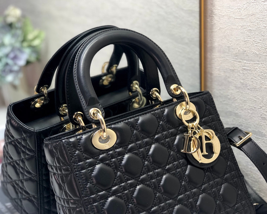 Explosive style 💕Return goods Lady Dior classic 5⃣️ lattice 🍡24cm 6605