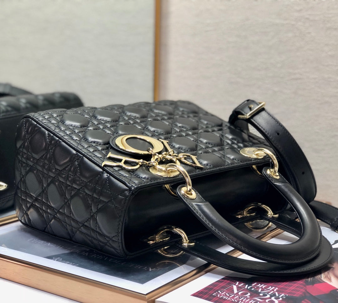 Explosive style 💕Return goods Lady Dior classic 5⃣️ lattice 🍡24cm 6605