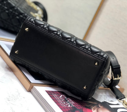 Explosive style 💕Return goods Lady Dior classic 5⃣️ lattice 🍡24cm 6605