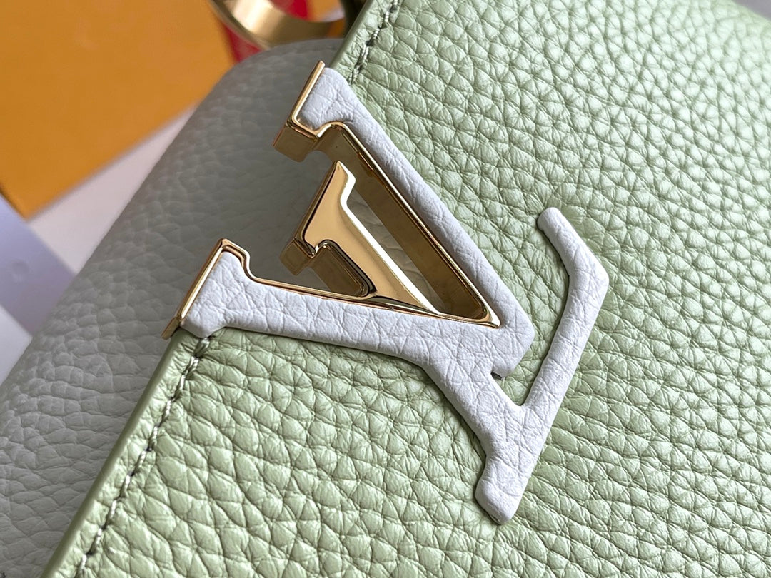 Premium with a full set of packaging [premium boutique original leather 💋 M53963 avocado green gold buckle]
