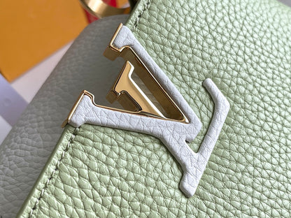 Premium with a full set of packaging [premium boutique original leather 💋 M53963 avocado green gold buckle]