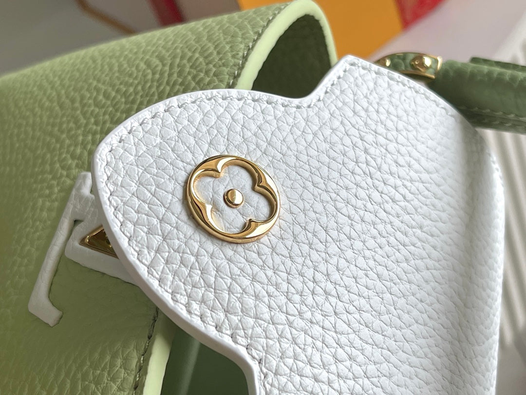 Premium with a full set of packaging [premium boutique original leather 💋 M53963 avocado green gold buckle]