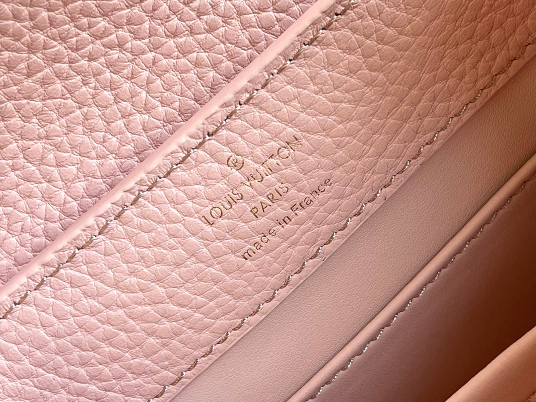 [Premium boutique original leather 💋M58718 Paris pink shell buckle]