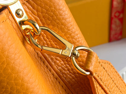 【Premium boutique original leather M21168💋M58718 ginger yellow shell buckle】