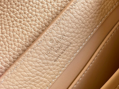 [Premium boutique original leather M81408💋M81410 beige with python gold buckle]