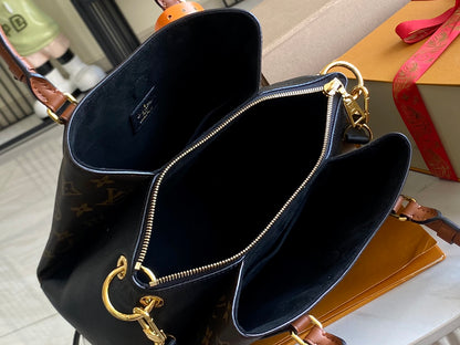 [Superior all-steel hardware original factory leather] M46508 presbyopic black