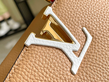 【Premium boutique original leather M21641💋M21798 soil gold buckle chain】