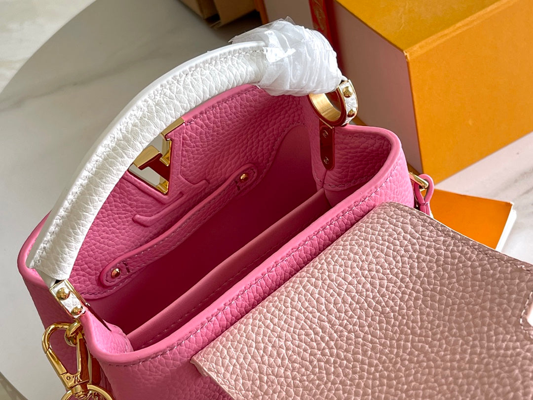 [Premium boutique original leather 💋M20845 light pink flower trio]