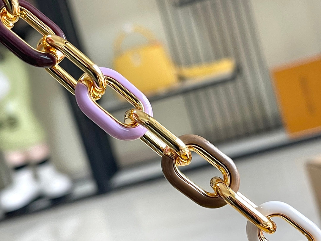 【Premium boutique original leather 💋M21798 chick yellow gold buckle】