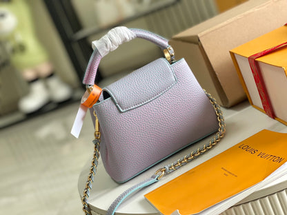 【Premium boutique original leather M59868💋M59850 star pearlescent blue shell buckle】