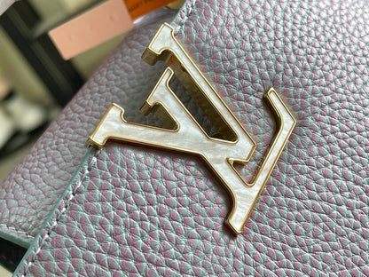 【Premium boutique original leather M59868💋M59850 star pearlescent blue shell buckle】