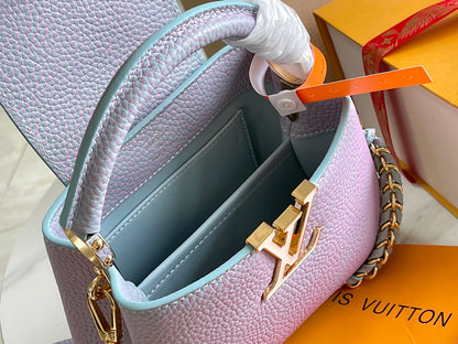 【Premium boutique original leather M59868💋M59850 star pearlescent blue shell buckle】