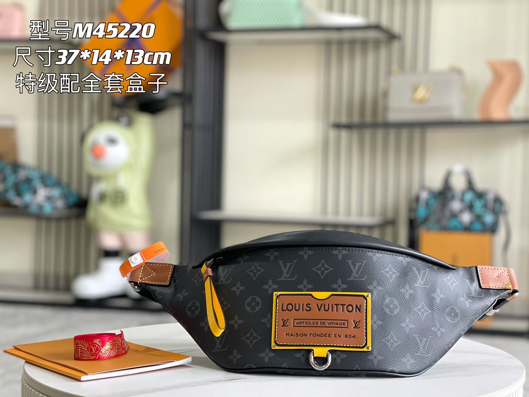 Price adjustment [premium original leather all steel hardware] M45220 black flower
