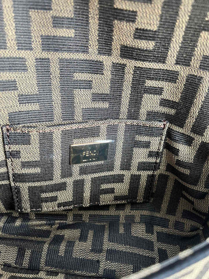 mini baguette Brown fabric bag