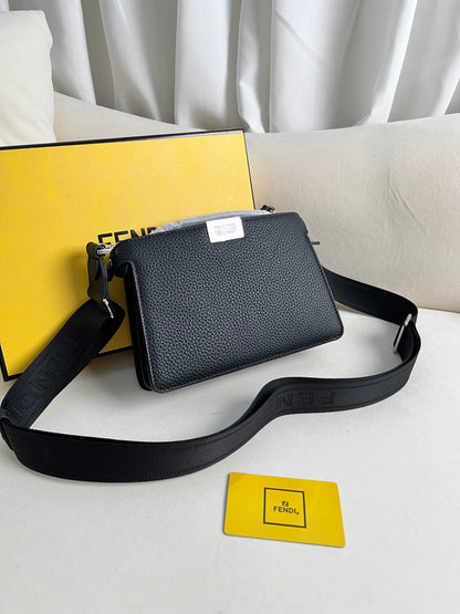 FENDI classic Peekaboo ISeeU XCross handbag in full grain leather.