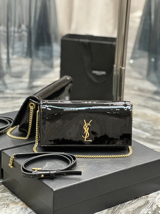 NEW】Black gold buckle patent leather_ ◽𝑲𝒂𝒕𝒆 ⁹⁹ ◽ Model: 604276