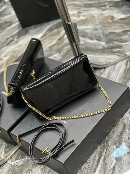 NEW】Black gold buckle patent leather_ ◽𝑲𝒂𝒕𝒆 ⁹⁹ ◽ Model: 604276