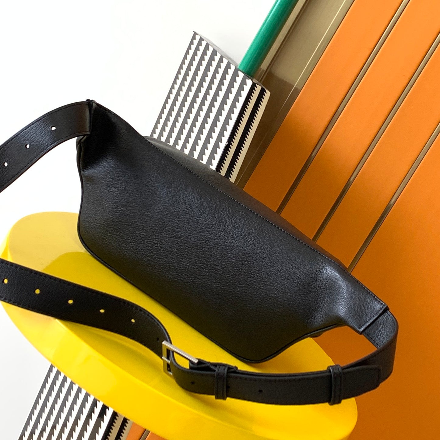 [Original leather] Y's latest big logo pocket bag [gift] made of high-grade original goat leather