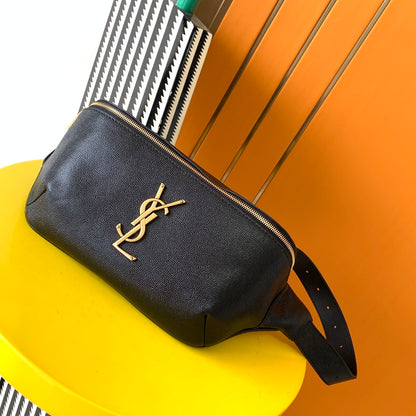 [Original leather] Y's latest big logo pocket bag [gift] adopts high-grade caviar leather pattern Model: 569737
