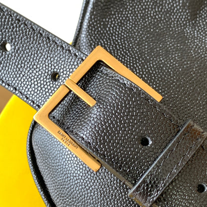 [Original leather] Y's latest big logo pocket bag [gift] adopts high-grade caviar leather pattern Model: 569737