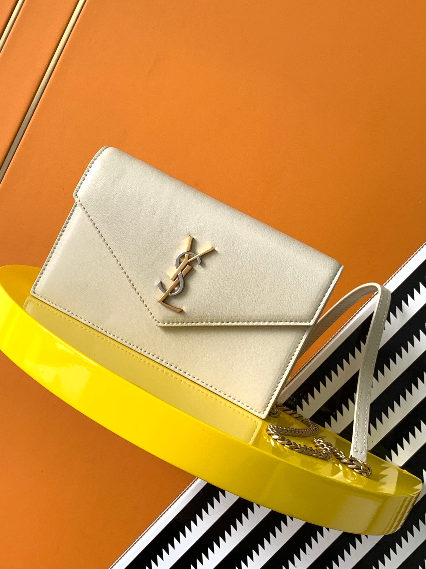 [Original Leather] 🔥LE CASSANDRE Smooth Leather Envelope Chain Bag Model: 743050