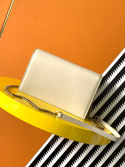 [Original Leather] 🔥LE CASSANDRE Smooth Leather Envelope Chain Bag Model: 743050