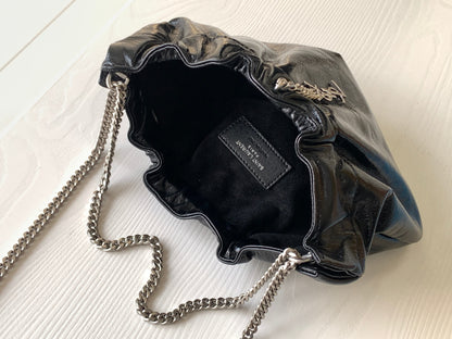【Original leather】🌈New cloud bag, Mini leather shoulder bag cloud type underarm bag/chain bag, model: 681632