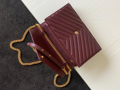 【Original leather】#𝑴𝒐𝒏𝒐𝒈𝒓𝒂𝒎 𝑾𝒐𝒄# MONOGRAM Caviar Texture Original Leather Version Envelope Bag.360452 /377828