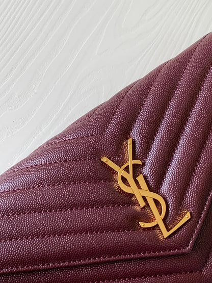 【Original leather】#𝑴𝒐𝒏𝒐𝒈𝒓𝒂𝒎 𝑾𝒐𝒄# MONOGRAM Caviar Texture Original Leather Version Envelope Bag.360452 /377828
