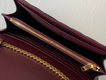 【Original leather】#𝑴𝒐𝒏𝒐𝒈𝒓𝒂𝒎 𝑾𝒐𝒄# MONOGRAM Caviar Texture Original Leather Version Envelope Bag.360452 /377828
