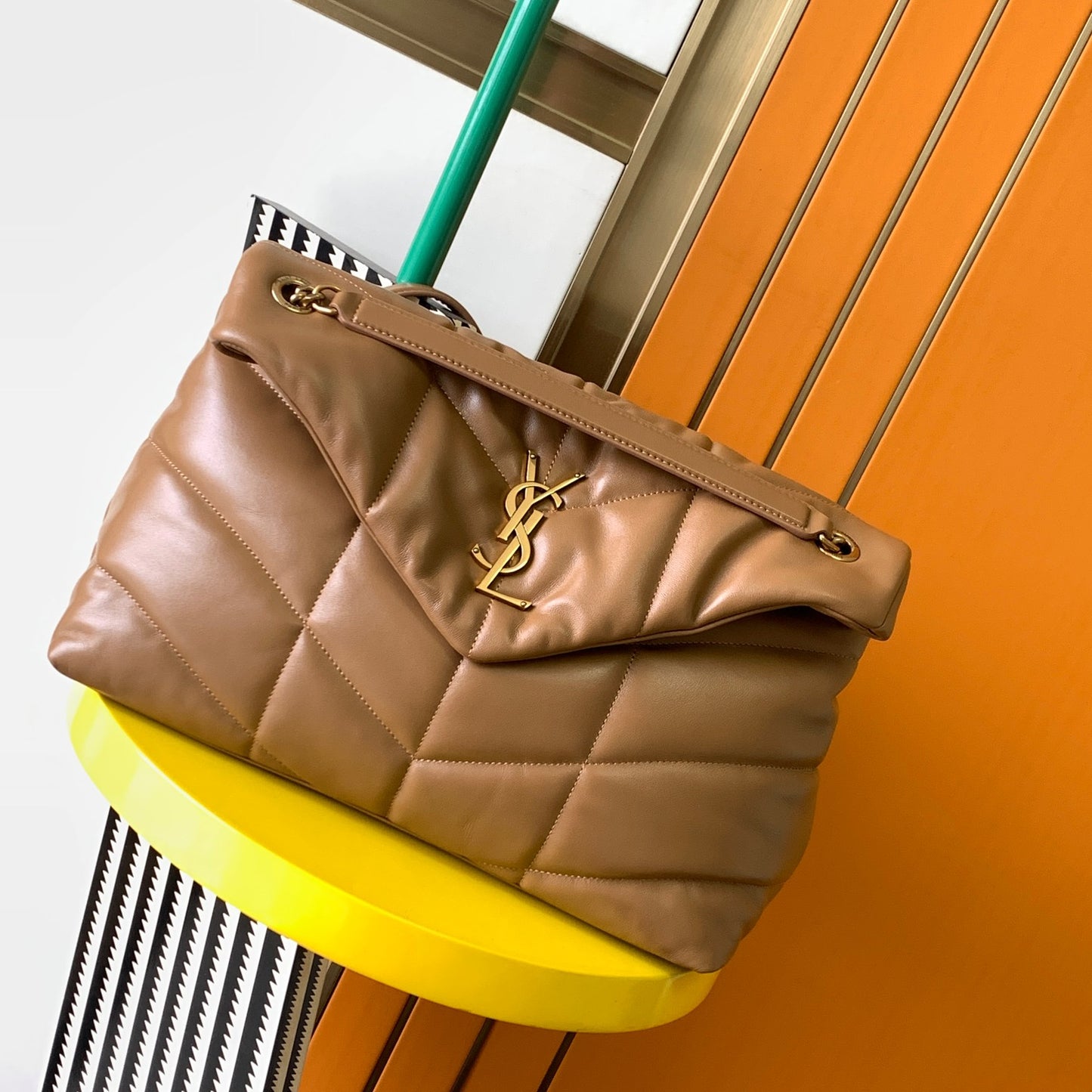 LOULOU PUFFER quilted lambskin bag 29CM~35CM new color caramel arrival! ! !