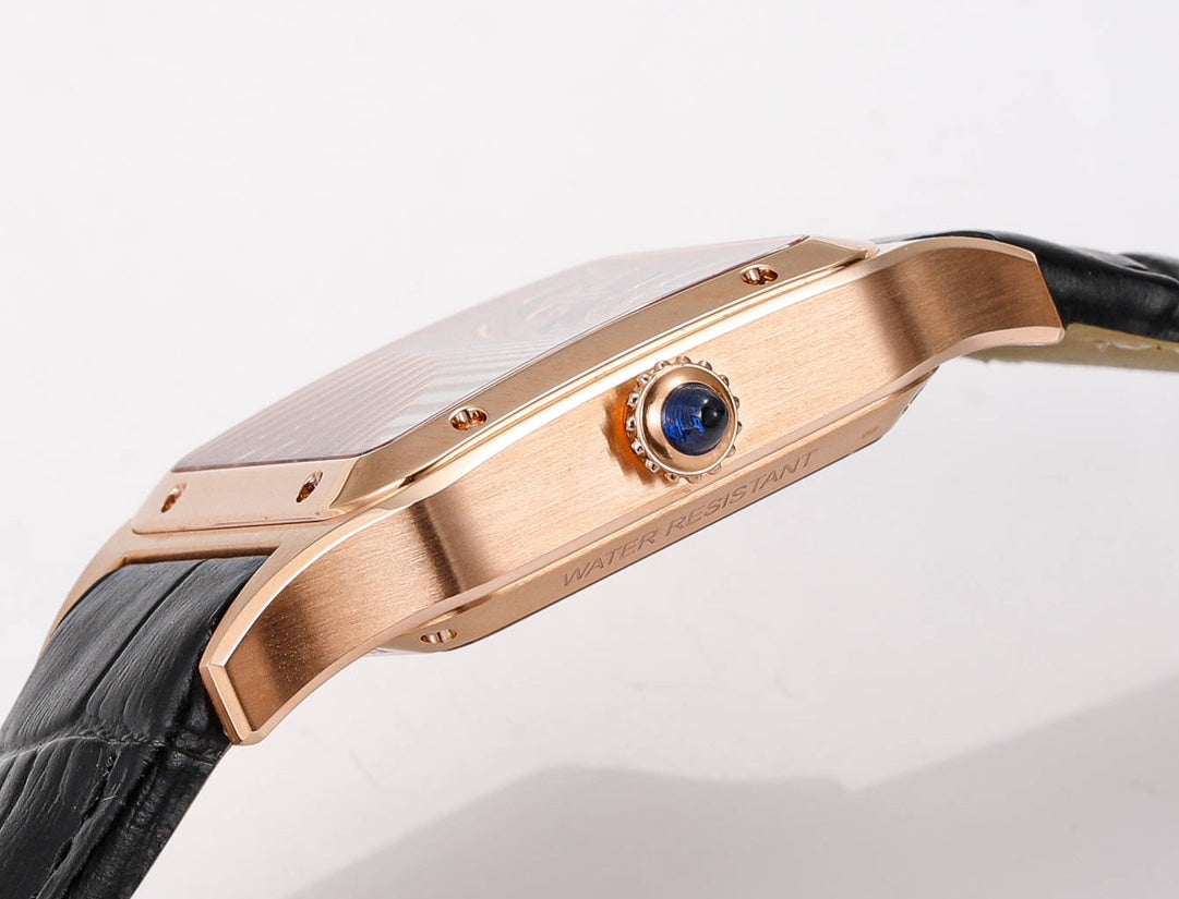 Cartier Santos hollow series Cartier's supernatural work, counter designer teamed up Table diameter: 43.5x31.4mm Movement Swiss 1042 remade original 9629 machine