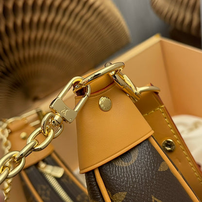 M81098 Moon Bag🌙Odeo small handbag, using Monogram canvas and reinforced leather corners to convey a retro feel
