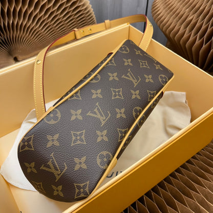M45832 Presbyopia yellow leather Odeon small handbag