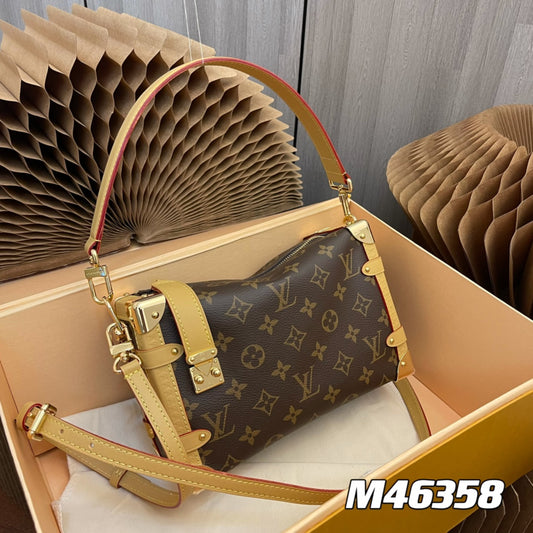 M46358 Presbyopia yellow leather 2023 early spring series Cruise series, the same style as Gu Ailing’s show,