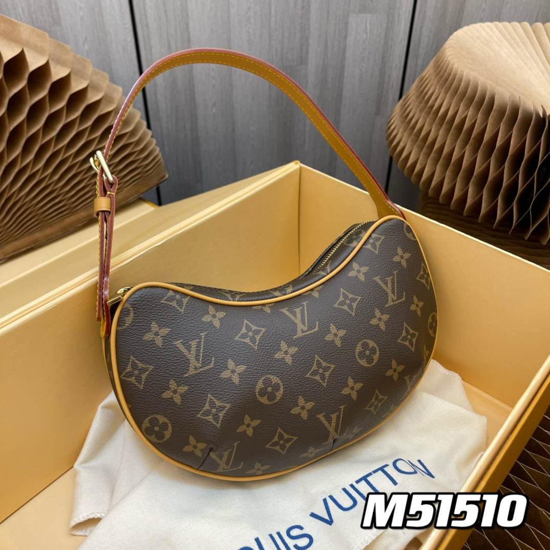 M51510 [medium-old floral style] pea bag🔥single strap to carry under the armpit, not too big or too small
