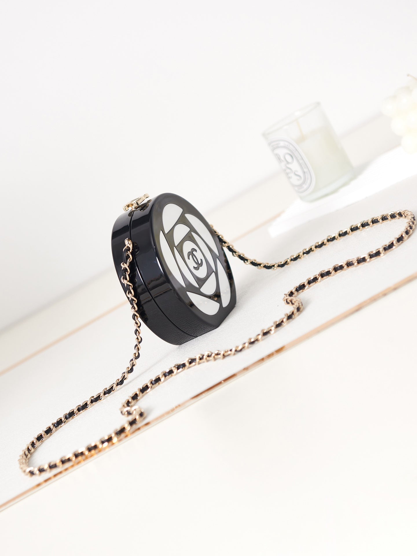 𝐂𝐡𝐚𝐧𝐞𝐥 𝐒𝐒2023 Spring and Summer Heavy Industry Dinner Bag Series Camellia full package Style number AS3548
