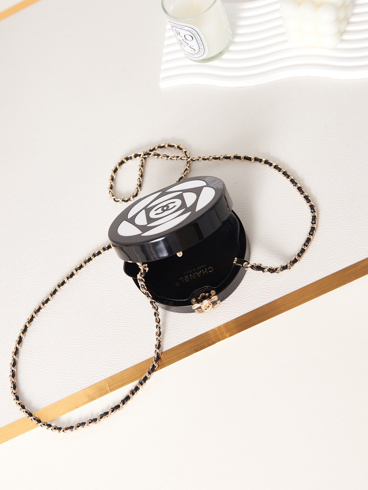 𝐂𝐡𝐚𝐧𝐞𝐥 𝐒𝐒2023 Spring and Summer Heavy Industry Dinner Bag Series Camellia full package Style number AS3548