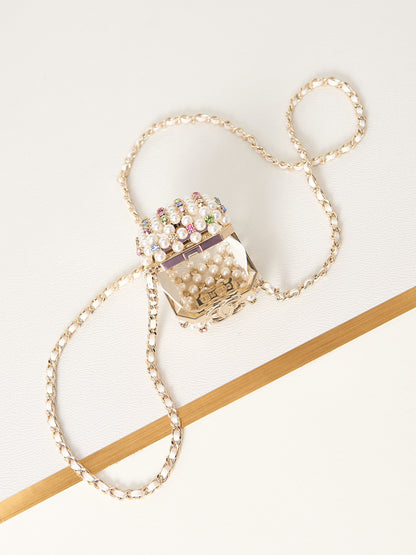 𝐂𝐡𝐚𝐧𝐞𝐥 𝐒𝐒2023 Spring and Summer Heavy Industry Dinner Bag Series full package Style number AS3769 Size 8-7-7