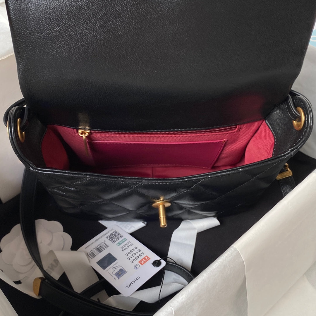 ⚛️Chane1❄️23K sheepskin wide shoulder strap shoulder bag AS4305